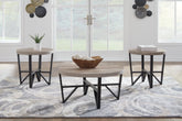 Prime Furniture - Ashley Furniture - Deanlee Table (Set of 3) - Occasional Table Set (3/CN) / Grayish Brown/Black - T235-13